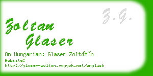 zoltan glaser business card